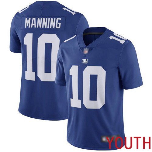 Youth New York Giants #10 Eli Manning Royal Blue Team Color Vapor Untouchable Limited Player Football NFL Jersey->women nfl jersey->Women Jersey